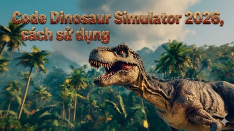 Tổng hợp code game Dinosaur Simulator tháng 06/2026